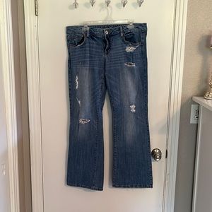 American Eagle boot cut distressed size 14
